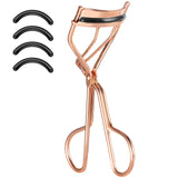 DYSILK Eyelash Curler Eyelashes Natural Long Lasting With 4PCS Silicone Replacement Pads Fit All Eye Shape Ergonomic Design No Hurt Eyelids|With Flannel Bag