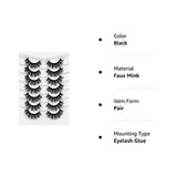 DYSILK 7 Pairs 8D Lashes Faux Mink Eyelashes Wispy Fluffy Natural Look False Eyelashes Long Lashes Pack Mink Lashes Soft Reusable Eye Lashes | Bloom 15mm