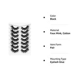 DYSILK 7 Pairs 8D Lashes Faux Mink Eyelashes Wispy Fluffy Natural Look False Eyelashes Long Lashes Pack Mink Lashes Soft Reusable Eye Lashes | Charm 17mm