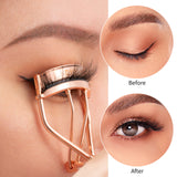 DYSILK Eyelash Curler Eyelashes Natural Long Lasting With 4PCS Silicone Replacement Pads Fit All Eye Shape Ergonomic Design No Hurt Eyelids|With Flannel Bag