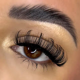 DYSILK 10 Pairs Lashes Faux Mink Eyelashes Russian Strip Lashes D Curl Wispy Fluffy Natural Look False Eyelashes Long Lashes Pack Mink Lashes Soft Reusable Eye Lashes | Curly 15mm