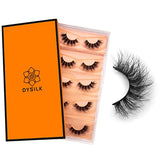 DYSILK Lashes Mink Eyelashes - Fluffy Lashes 5 Pairs 6D Faux Mink Eyelash - False Eyelashes Natural Lash Soft Reusable Wispy Eyelashes Strip Lashes Kit | Fluffy-16mm