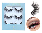 DYSILK Fake Eyelashes - False Eyelashes 3 Pairs 6D Mink lashify - Cat Eye Lashes Natural Look Wispy Fluffy Reusable Self Adhesive Pack Extension |001-0.7 inch