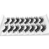 DYSILK 8 Pairs 5D Lashes Faux Mink Eyelashes Fluffy Natural Look False Eyelashes Long Lashes Pack Mink Lashes Soft Reusable Eye Lashes | 0.67 inch