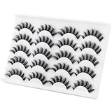 DYSILK 10 Pairs Lashes Faux Mink Eyelashes Russian Strip Lashes D Curl Wispy Fluffy Natural Look False Eyelashes Long Lashes Pack Mink Lashes Soft Reusable Eye Lashes | Cat 13mm