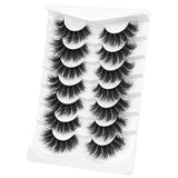 DYSILK 7 Pairs 8D Lashes Faux Mink Eyelashes Wispy Fluffy Natural Look False Eyelashes Long Lashes Pack Mink Lashes Soft Reusable Eye Lashes | Charm 17mm