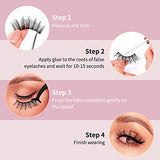 DYSILK False Eyelashes -10 Pairs 6D 17mm Faux Lashes Pack - Mink Eyelashes Wispy Fluffy Reusable Cat Eye Lashes 17MM Eyelashes Lashes Natural Look Fake Soft Extension