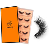 DYSILK Wispy Lashes False Eyelashes - Cat Eye Lashes 5 Pairs 6D Lash Extension Kit - Fluffy Lashes Fake Eyelashes Natural False Lashes Reusable Mink Lashes | Cat-Eye 8-15mm