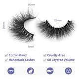 DYSILK Cat Eye Eyelashes - 7 Pairs 8D Faux Lashes - Mink Lashes Fluffy Wispy Natural Look False Eyelashes Long Lashes Pack Soft Reusable 3D Cat Eye 16mm