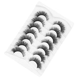 DYSILK 7 Pairs 8D Lashes Faux Mink Eyelashes Cat Eye Wispy Fluffy Natural Look False Eyelashes Long Lashes Pack Mink Lashes Soft Reusable Eye Lashes | Foxy 14mm