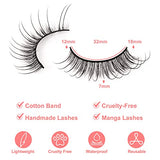 DYSILK 7 Pairs 8D Lashes Faux Mink Eyelashes Long Wispy Fluffy Natural Look False Eyelashes Long Lashes Pack Mink Lashes Soft Reusable Eye Lashes |Manga 18mm