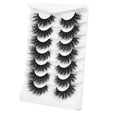 DYSILK 7 Pairs 8D Lashes Faux Mink Eyelashes Cat Eye Wispy Fluffy Natural Look False Eyelashes Long Lashes Pack Mink Lashes Soft Reusable Eye Lashes | Queen 18mm