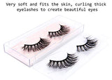DYSILK Lashes False Eyelashes - Mink Lashes 5 Pairs 6D Faux Eyelash - Wispy Eyelashes Fluffy Strip Lashes Fake Eyelashes Reusable Lash Extension Kit | 003-15.5mm