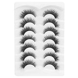 DYSILK 7 Pairs 8D Lashes Faux Mink Eyelashes Cat Eye Wispy Fluffy Natural Look False Eyelashes Long Lashes Pack Mink Lashes Soft Reusable Eye Lashes | Cute 15mm