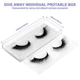 DYSILK Lash Extension Strip Eyelashes - 5 Pairs 6D Lashes Fox Eye Mink Eyelashes - False Lashes Reusable Fake Eyelashes Mink Wispy Lashes Natural Look | Winged 7mm-17mm