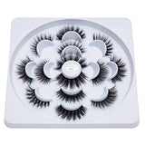 DYSILK 7 Pairs 6D Lashes 7 Styles Faux Mink Eyelashes Wispy Fluffy Natural Look False Eyelashes Long Lashes Pack Mink Lashes Soft Reusable Eye Lashes |005