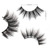 DYSILK Fake Eyelashes - False Eyelashes 3 Pairs 6D Mink lashify - Cat Eye Lashes Natural Look Wispy Fluffy Reusable Self Adhesive Pack Extension |001-0.7 inch
