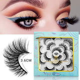 DYSILK Cat Eye Lashes -10 Pairs 6D 14.5mm Faux Lashes Pack - Fluffy Lashes Wispy Mink Natural Look Fake Lashes Reusable False Eyelashes