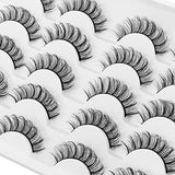 DYSILK 10 Pairs Lashes Faux Mink Eyelashes Russian Strip Lashes D Curl Wispy Fluffy Natural Look False Eyelashes Long Lashes Pack Mink Lashes Soft Reusable Eye Lashes | Natural 13mm
