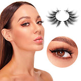 DYSILK Fake Eyelashes -10 Pairs 6D 17mm Faux Lashes Pack - Lashes Natural Look Reusable Mink False Eyelashes Wispy Fluffy Cat Eye Lashes