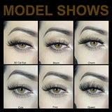 DYSILK Cat Eye Eyelashes - 7 Pairs 8D Faux Lashes - Mink Lashes Fluffy Wispy Natural Look False Eyelashes Long Lashes Pack Soft Reusable 3D Cat Eye 16mm