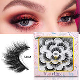 DYSILK False Eyelashes -10 Pairs 6D 18mm Faux Lashes Pack - Lashes Mink Long Natural Look Reusable Fake Eyelashes Wispy Fluffy Cat Eye Soft