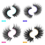 DYSILK Lashes Fluffy Fake Eyelashes - 20 Pairs 6D 4 Styles Mixed Lashes Faux Mink Eyelashes - False Lashes Mink Lashes Natural Look Cat Eye Lashes Wispy Eyelashes Pack| 11mm-20mm
