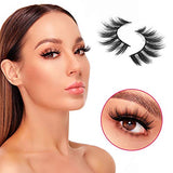 DYSILK Self Adhesive Eyelashes - 30 Pairs 10 Styles Mixed - Lashes Pack False Mink Eyelashes Wispy Fluffy Natural Look Eyelashes Long Lashes Soft Reusable 002