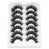 DYSILK 7 Pairs 8D Lashes Faux Mink Eyelashes Wispy Fluffy Natural Look False Eyelashes Long Lashes Pack Mink Lashes Soft Reusable Eye Lashes | Charm 17mm