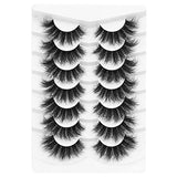 DYSILK 7 Pairs 8D Lashes Faux Mink Eyelashes Wispy Fluffy Natural Look False Eyelashes Long Lashes Pack Mink Lashes Soft Reusable Eye Lashes | Charm 17mm