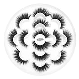 DYSILK 7 Pairs 6D Lashes Faux Mink Eyelashes Cat Eye Wispy Fluffy Natural Look False Eyelashes Long Lashes Pack Mink Lashes Soft Reusable Eye Lashes |008