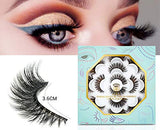 DYSILK 7 Pairs 6D Lashes Faux Mink Eyelashes Cat Eye Wispy Fluffy Natural Look False Eyelashes Long Lashes Pack Mink Lashes Soft Reusable Eye Lashes |004