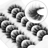 DYSILK 7 Pairs 8D Lashes Faux Mink Eyelashes Wispy Fluffy Natural Look False Eyelashes Long Lashes Pack Mink Lashes Soft Reusable Eye Lashes | Bloom 15mm