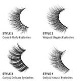 DYSILK Mink Lashes Fake Eyelashes - 16 Pairs 6D Lash 4 Styles Mixed Long Faux Fluffy Crossed Dramatic Look - False Lashes Soft Reusable Handmade Wispy Eyelashes| No Glue