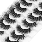 DYSILK 7 Pairs 8D Lashes Faux Mink Eyelashes Cat Eye Wispy Fluffy Natural Look False Eyelashes Long Lashes Pack Mink Lashes Soft Reusable Eye Lashes | Queen 18mm