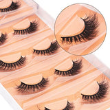 DYSILK Wispy Lashes False Eyelashes - Cat Eye Lashes 5 Pairs 6D Lash Extension Kit - Fluffy Lashes Fake Eyelashes Natural False Lashes Reusable Mink Lashes | Cat-Eye 8-15mm
