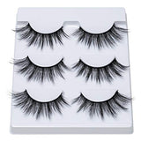 DYSILK Fake Eyelashes - False Eyelashes 3 Pairs 6D Mink lashify - Cat Eye Lashes Natural Look Wispy Fluffy Reusable Self Adhesive Pack Extension |001-0.7 inch