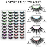 DYSILK Eyelashes Wispy Mink Lashes - 20 Pairs 6D 4 Styles Mixed Lashes Faux Mink Eyelashes - False Eyelashes Fluffy Cat Eye Lashes Soft Reusable Fake Lashes Pack| 11mm-20mm