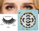 DYSILK 7 Pairs 6D Lashes Faux Mink Eyelashes Cat Eye Wispy Fluffy Natural Look False Eyelashes Long Lashes Pack Mink Lashes Soft Reusable Eye Lashes |008