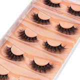 DYSILK Lashes Mink Eyelashes - Fluffy Lashes 5 Pairs 6D Faux Mink Eyelash - False Eyelashes Natural Lash Soft Reusable Wispy Eyelashes Strip Lashes Kit | Fluffy-16mm