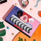 DYSILK 8 Pairs 5D Lashes Faux Mink Eyelashes Fluffy Natural Look False Eyelashes Long Lashes Pack Mink Lashes Soft Reusable Eye Lashes | 0.67 inch