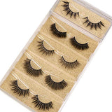 DYSILK False Eyelashes Fake Lashes - 5 Pairs 6D Lashes Mink Eyelashes 5 Styles Mixed - Fluffy Lashes Reusable Fake Eyelashes Wispy Mink Lash Natural Look| 008 15mm-18mm