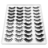 DYSILK Lashes False Eyelashes - 20 Pairs 6D 4 Styles Mixed Faux Mink lashes Thick Wispy Fluffy Natural - Fake Eyelashes Cat Eye Lashes Natural Look Reusable Lashes Pack| 10mm-20mm