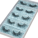 DYSILK Eyelashes False Lashes - Mink Lashes 5 Pairs 6D Fake Eye Lashes Natural Look - Wispy Eyelashes Strip Lash Faux Mink Lashes False Eyelashes Extensions Kit | 001-15mm