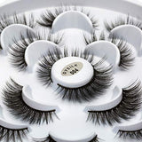 DYSILK 7 Pairs 6D Lashes Faux Mink Eyelashes Cat Eye Wispy Fluffy Natural Look False Eyelashes Long Lashes Pack Mink Lashes Soft Reusable Eye Lashes |004