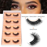 DYSILK Wispy Lashes False Eyelashes - Cat Eye Lashes 5 Pairs 6D Lash Extension Kit - Fluffy Lashes Fake Eyelashes Natural False Lashes Reusable Mink Lashes | Cat-Eye 8-15mm