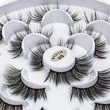 DYSILK 7 Pairs 6D Lashes Faux Mink Eyelashes Wispy Fluffy Natural Look False Eyelashes Long Lashes Pack Mink Lashes Soft Reusable Eye Lashes |002