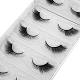 DYSILK Eyelashes Mink Lashes - 5 Pairs 6D Lashes Cat Eye Fake Eyelashes - Strip Lashes Reusable Faux Mink Eyelashes Lash Extension Kit | Angel 4mm-17mm