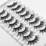 DYSILK 8 Pairs 5D Lashes Faux Mink Eyelashes Fluffy Natural Look False Eyelashes Long Lashes Pack Mink Lashes Soft Reusable Eye Lashes | 0.67 inch