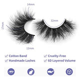 DYSILK 7 Pairs 8D Lashes Faux Mink Eyelashes Wispy Fluffy Natural Look False Eyelashes Long Lashes Pack Mink Lashes Soft Reusable Eye Lashes | Charm 17mm